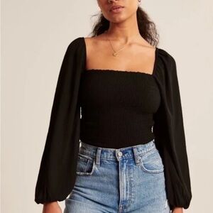 Abercrombie and Fitch Smock Top with Sleeves